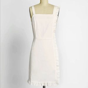 ModCloth White Ruffle Dress NWT 12